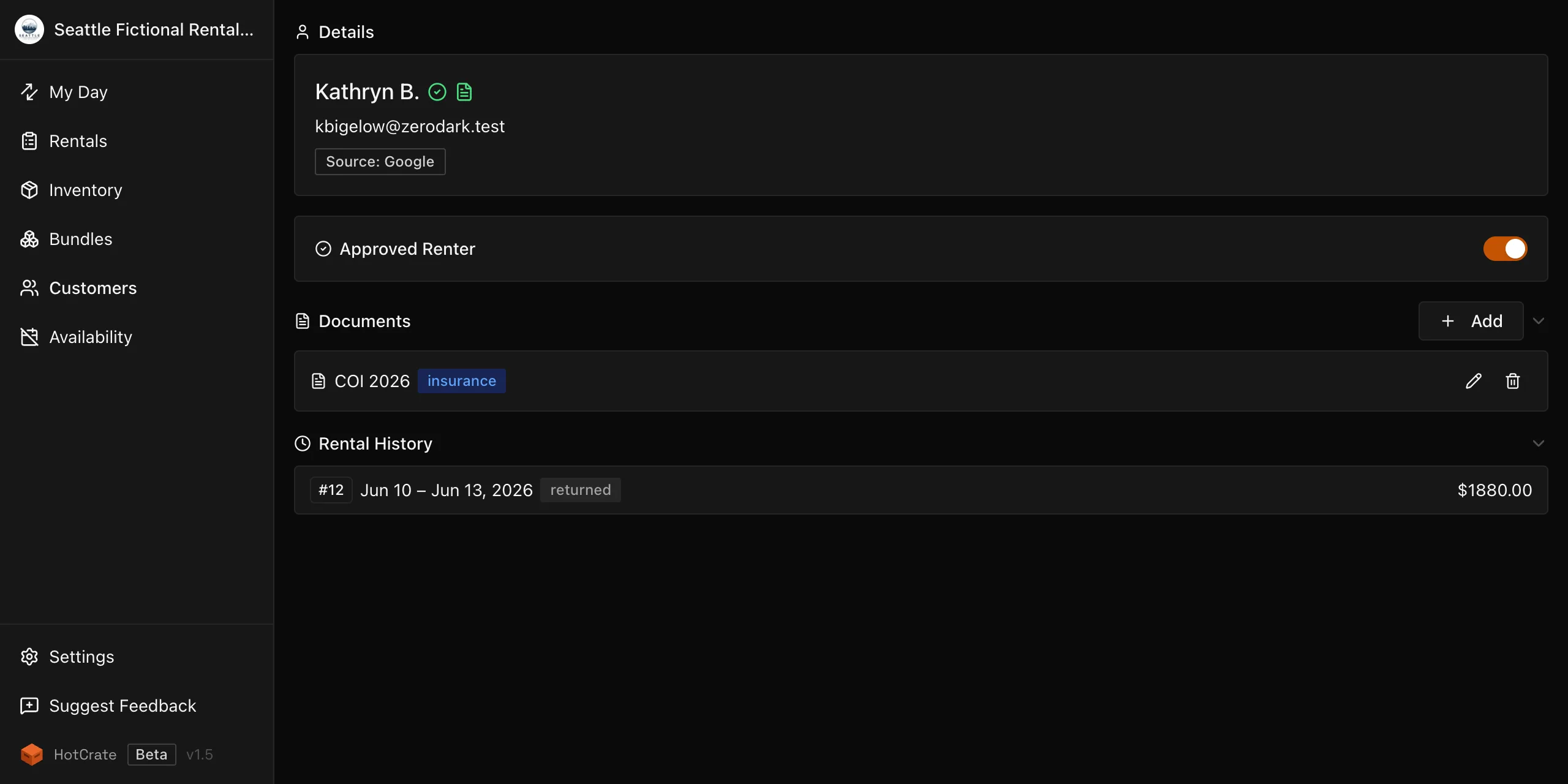 Documents and compliance in HotCrate