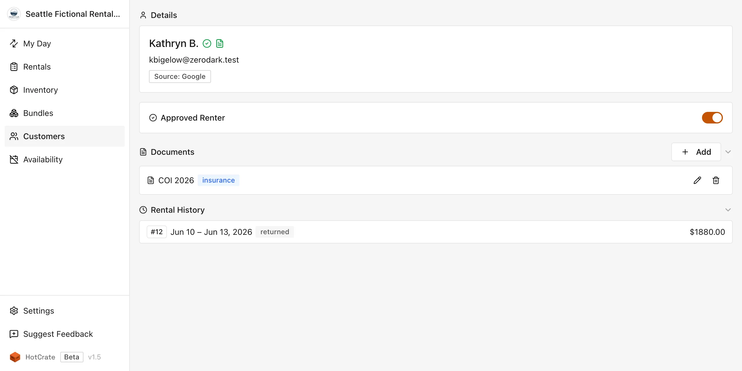 Documents and compliance in HotCrate